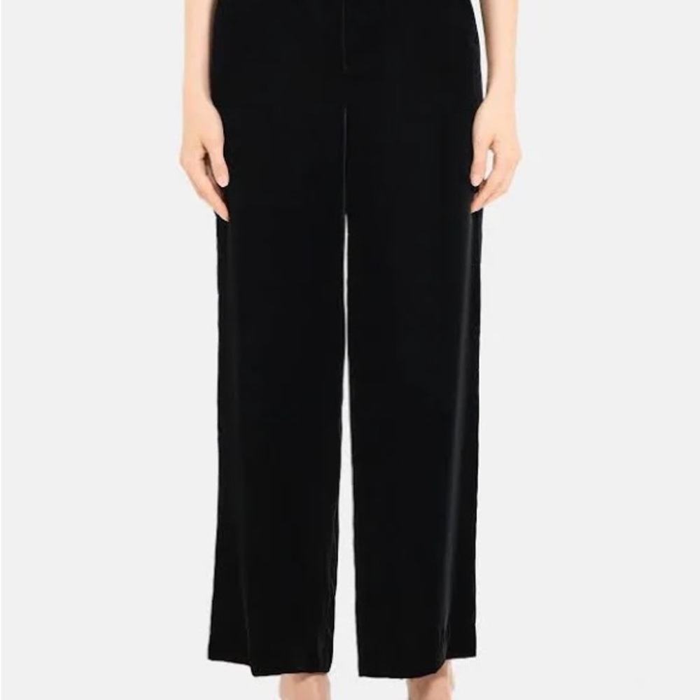 Theory black velvet pants